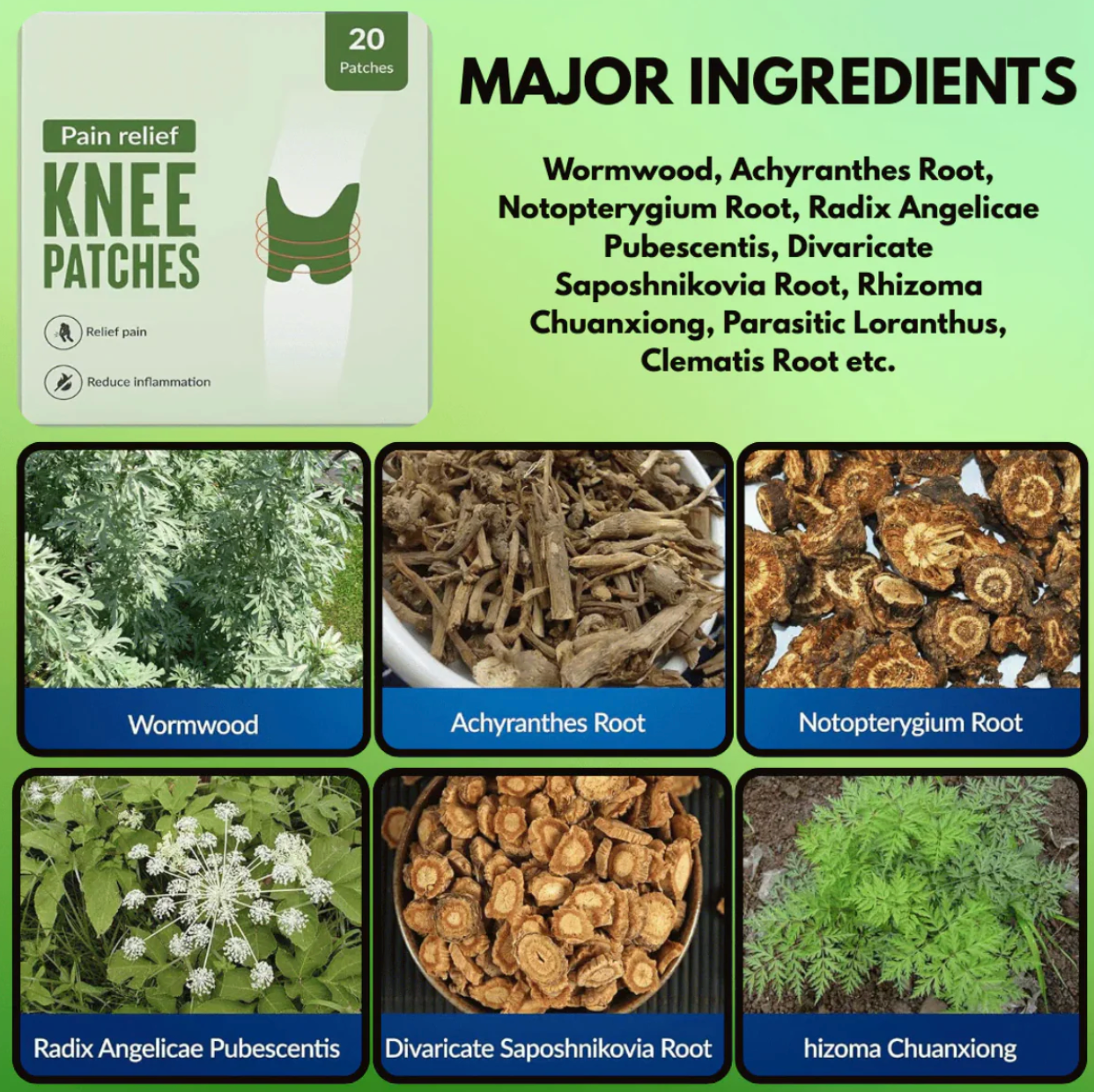 Painshield ™ - Natural Pain Relief Knee Patches